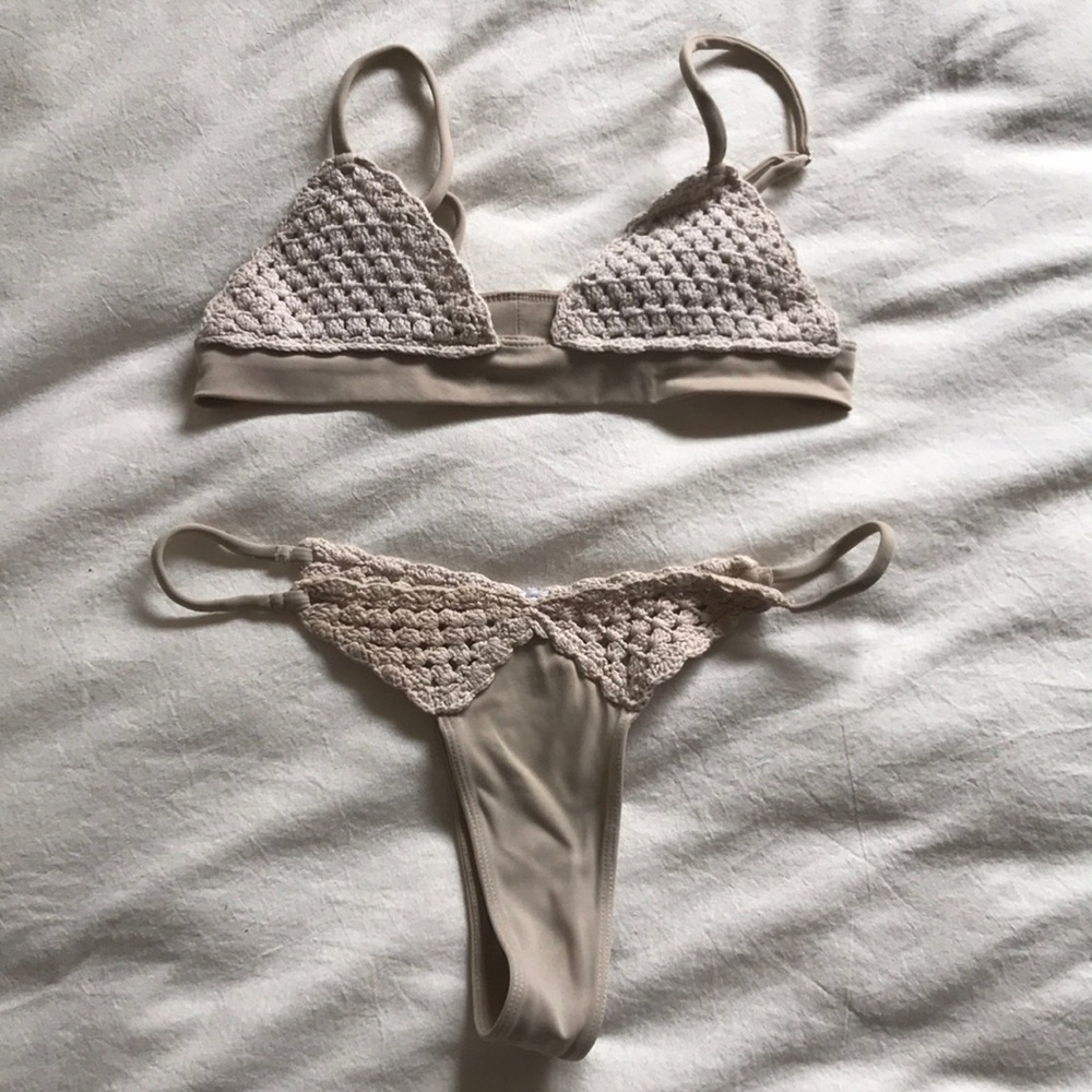Andi Bagus Dakota Crochet Nude Sand Bikini